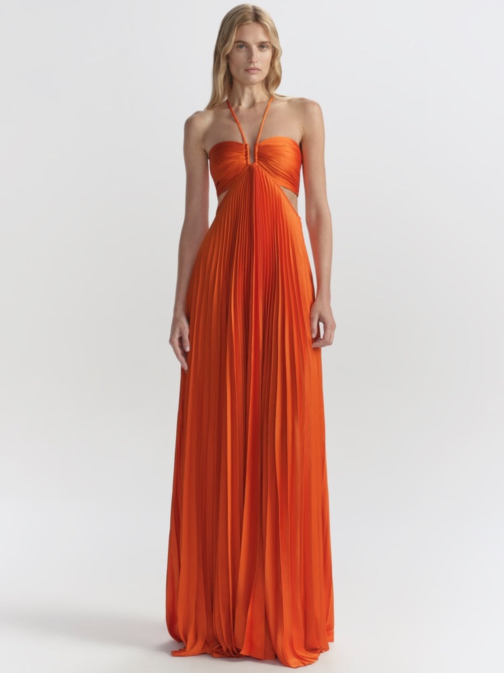 A.L.C. Moira Satin Pleated Maxi Dress $ 796 NEW without tag - Picture 1 of 6